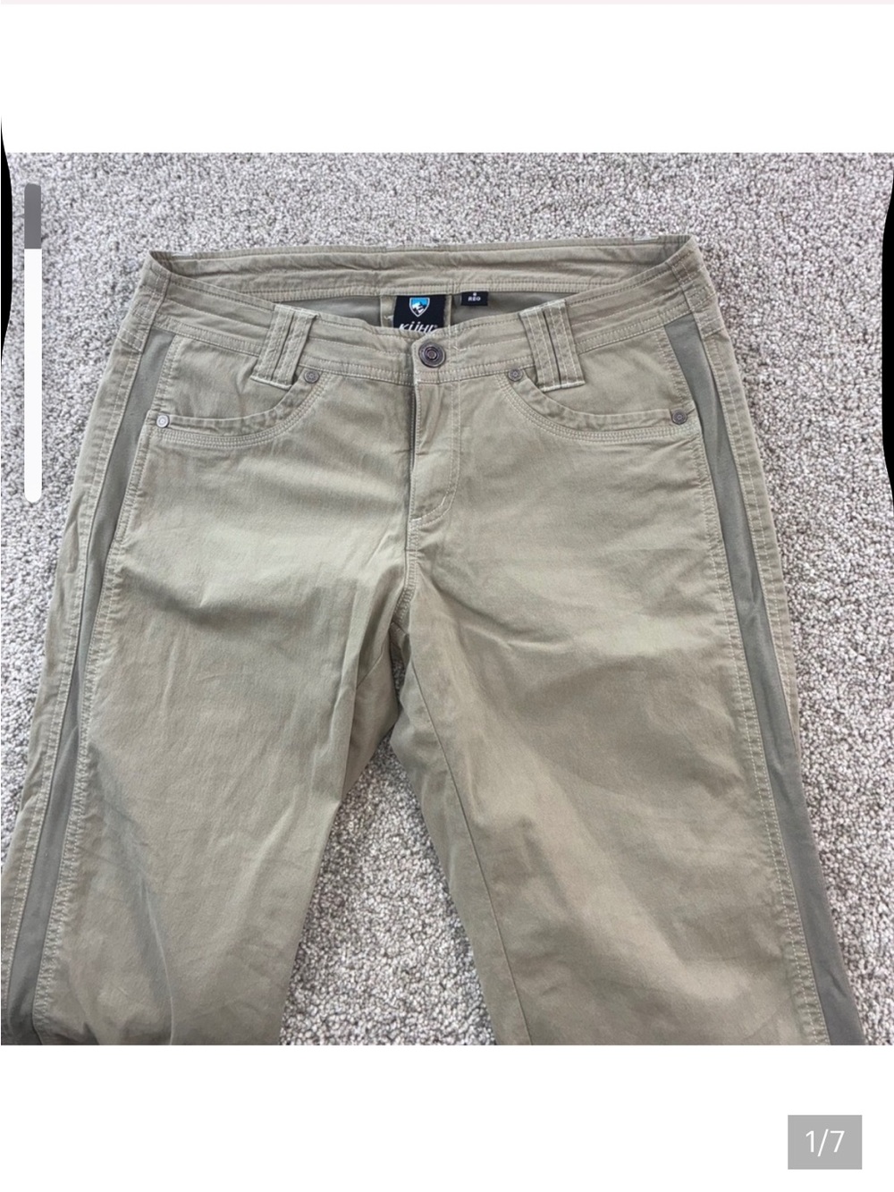 KUHL Women's Size 8 REG Khaki Outdoor Hiking Pants. Cargo Adventure Gorpcore.